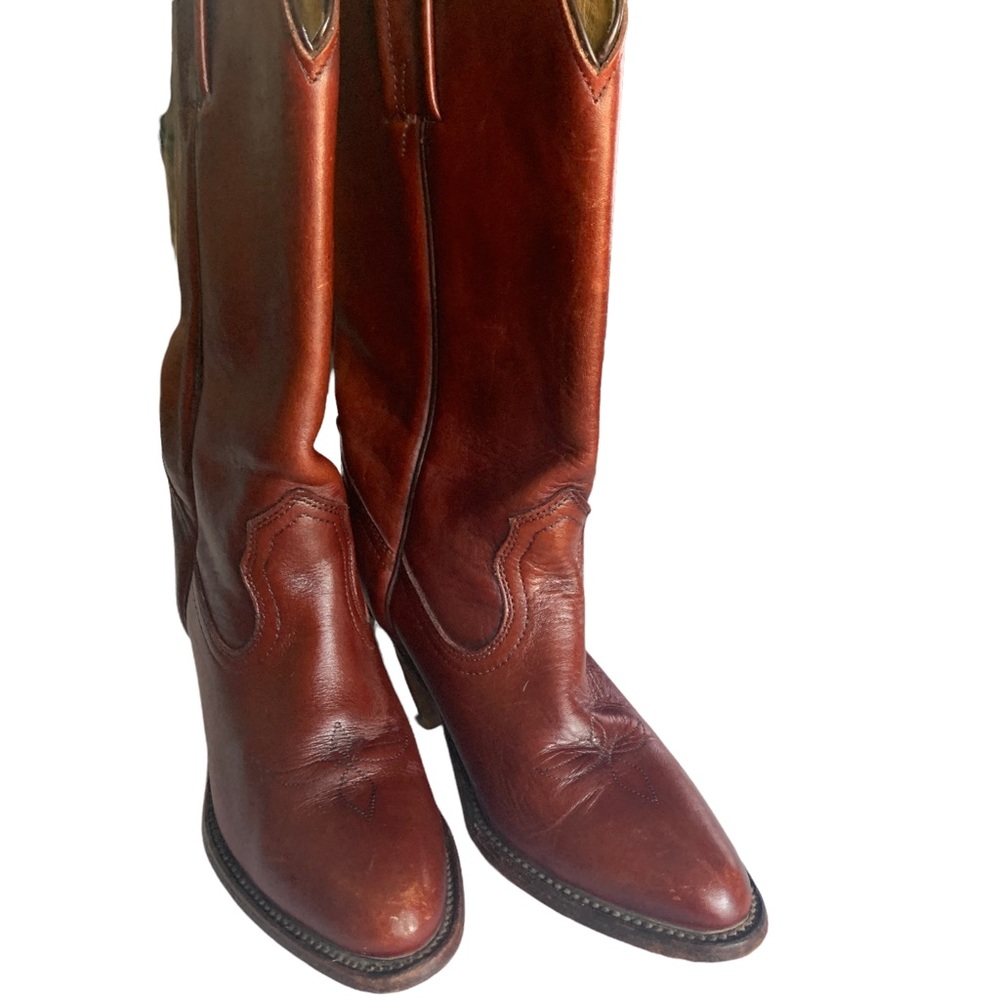 Frye Women's Brown Heeled Boots - Picture 2 of 13
